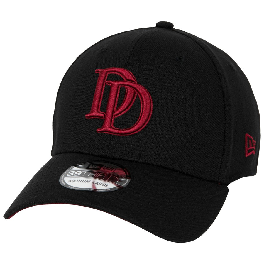 Daredevil Logo Black Colorway Era 39Thirty Fitted Hat Image 1