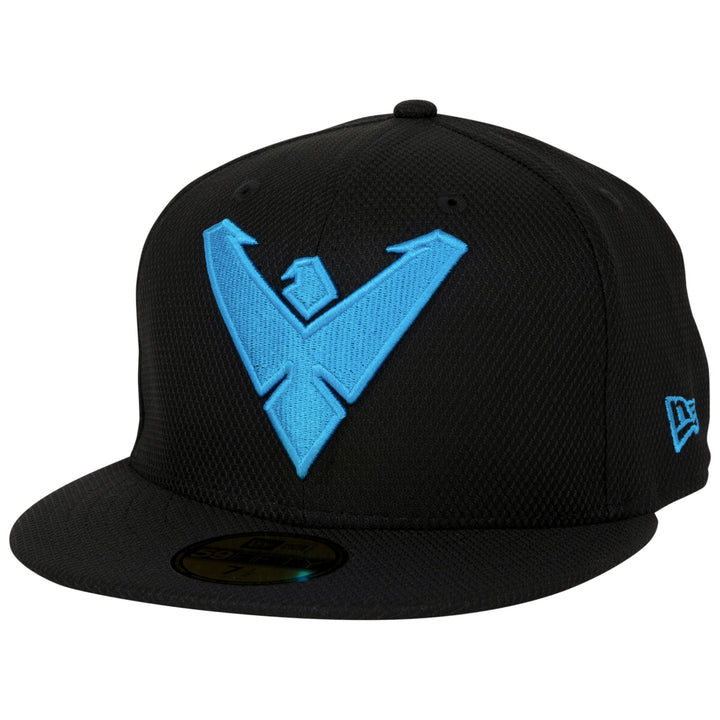 Nightwing Symbol Black Colorway Era 59Fifty Fitted Hat Image 1