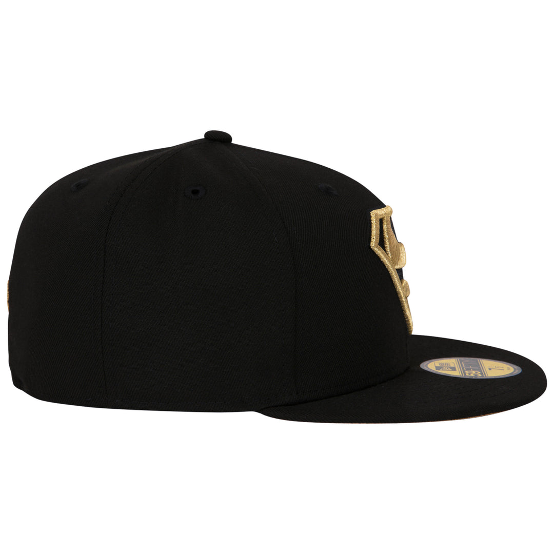 Superman Gold Logo Black Colorway Era 59Fifty Fitted Hat Image 4