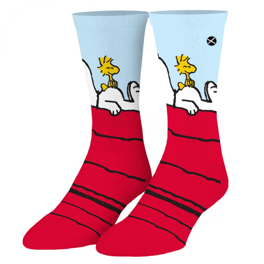 Peanuts Snoopy and Woodstock Crew Socks Image 1