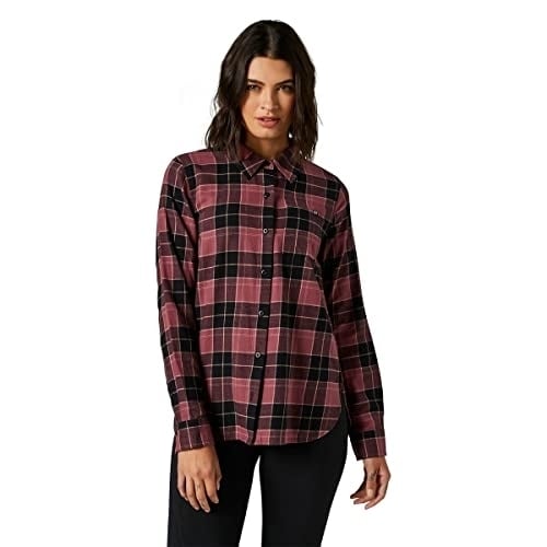 Fox Racing Womens Flannel Shirt Purple HZ Pine Color Lightweight Casual Wear Image 1