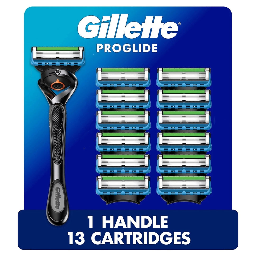 Gillette ProGlide Mens Razor Handle + 13 Cartridges Image 1