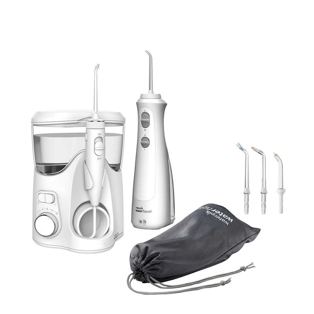 Waterpik Ultra Plus and Cordless Pearl Water Flosser Combo Pack Image 1