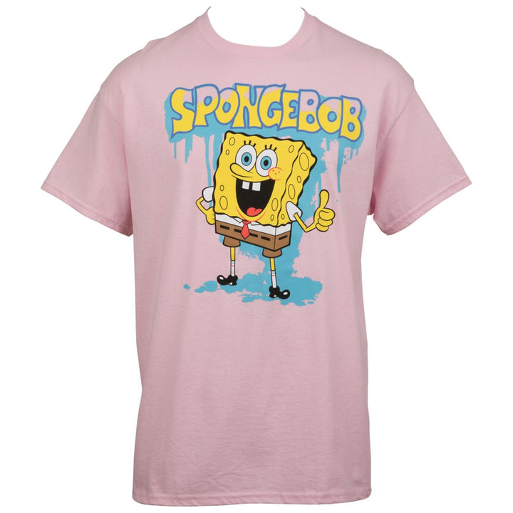 SpongeBob SquarePants Graffiti Drip Juniors T-Shirt Image 3