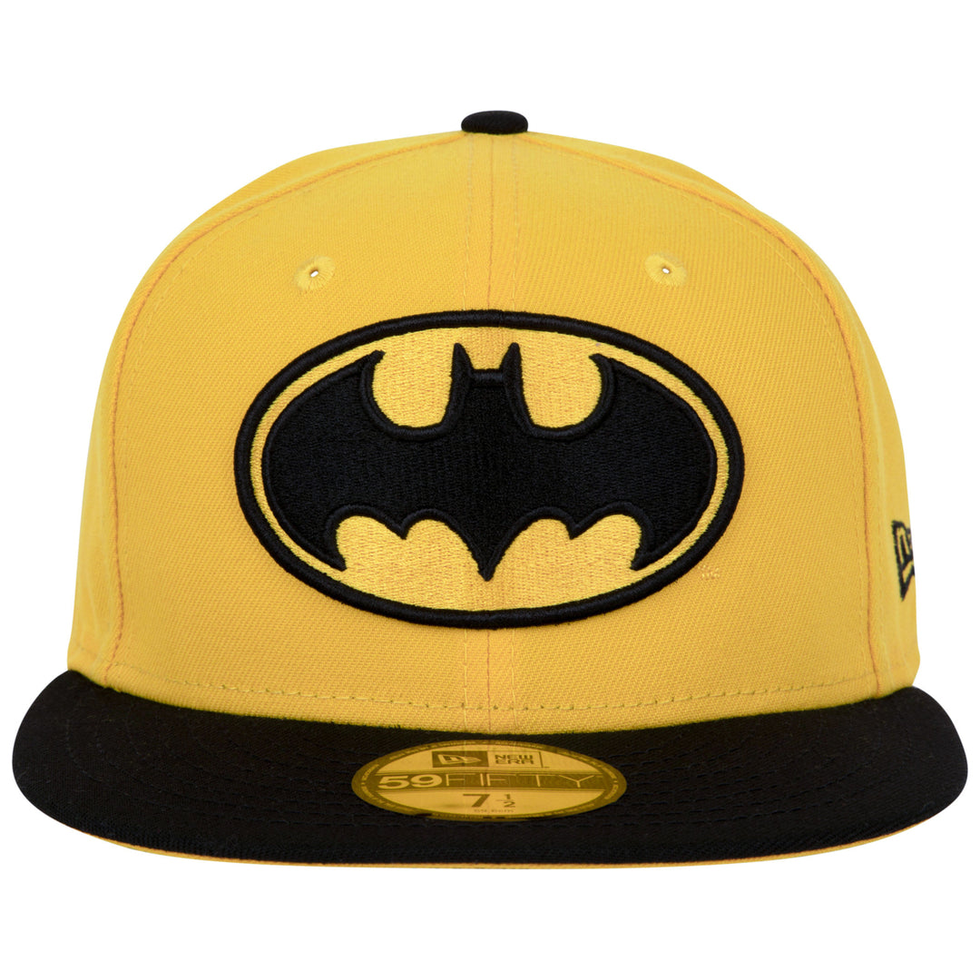 Batman Logo Yellow Colorway Era 59Fifty Fitted Hat Image 2