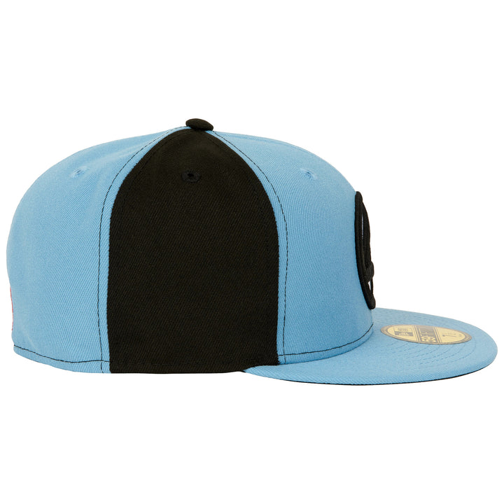 Fantastic 4 Logo Black and Blue Panels Era 59Fifty Fitted Hat Image 4