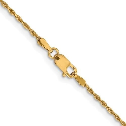Leslies 1.2 mm Loose Rope 24in Chain Solid 10K Yellow Gold Image 4