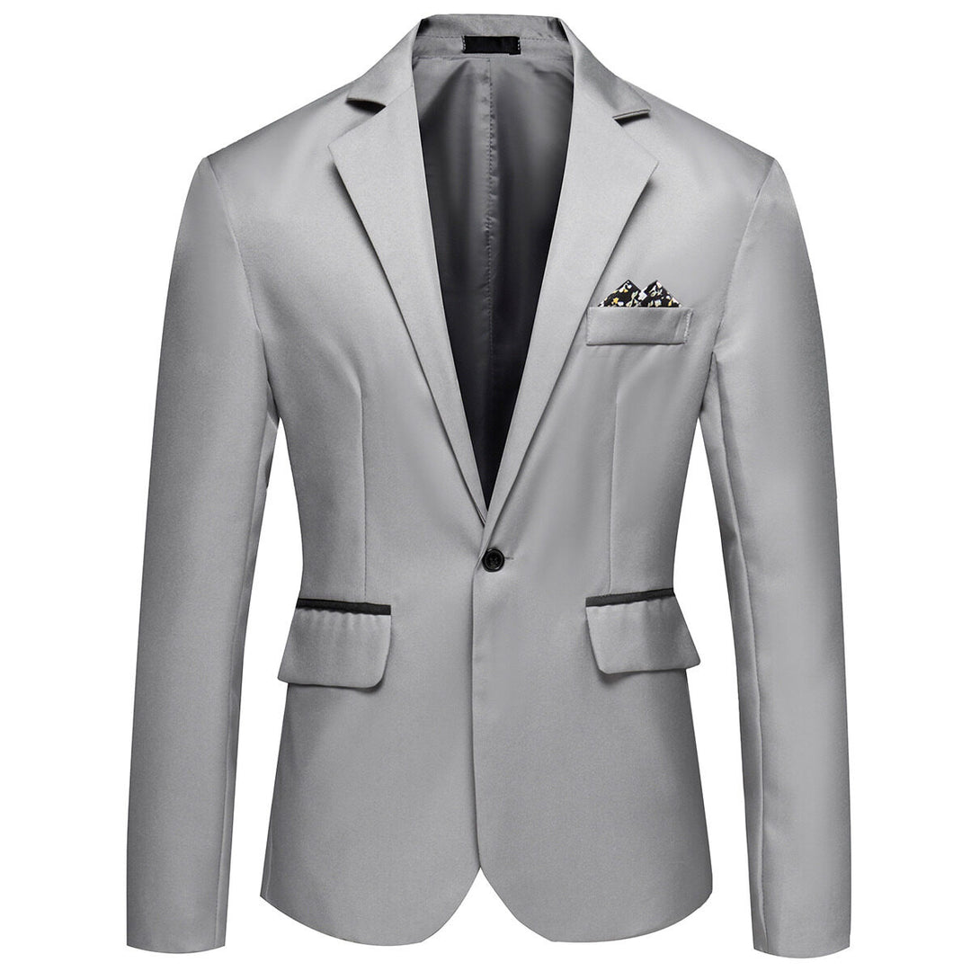 Cloudstyle One Button Blazer For Men Casual Slim Fit Jackets Solid Color Business Men Blazer Jackets Image 1
