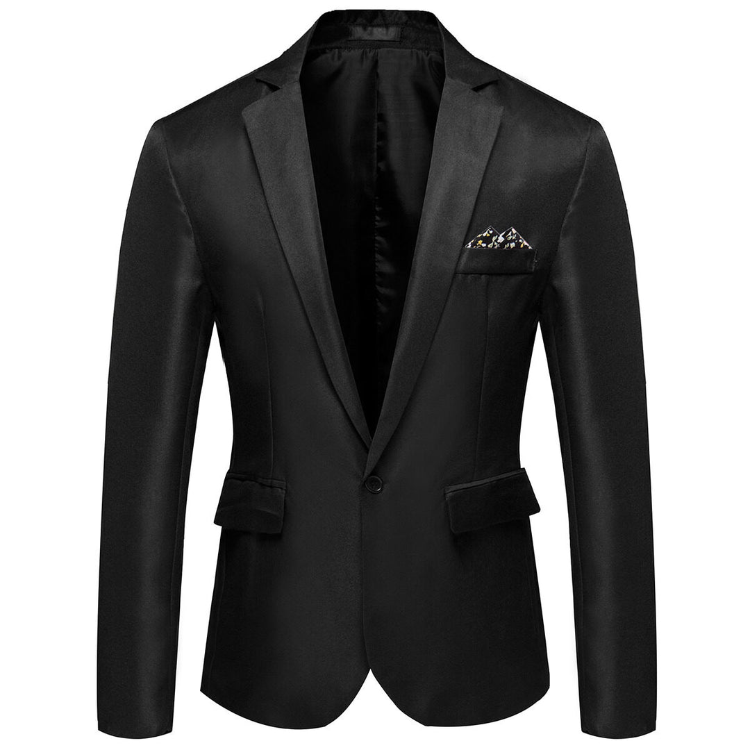 Cloudstyle One Button Blazer For Men Casual Slim Fit Jackets Solid Color Business Men Blazer Jackets Image 3