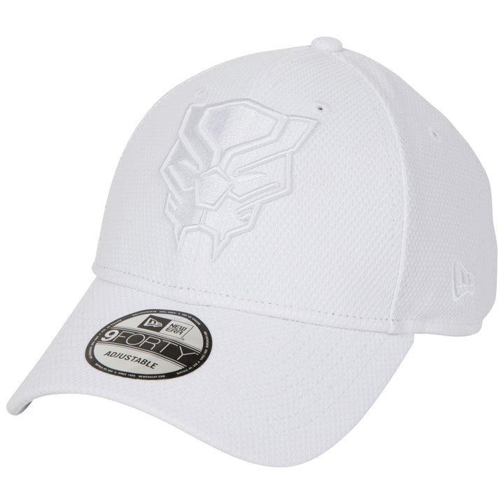 Black Panther White on White Era 9Forty Adjustable Hat Image 1