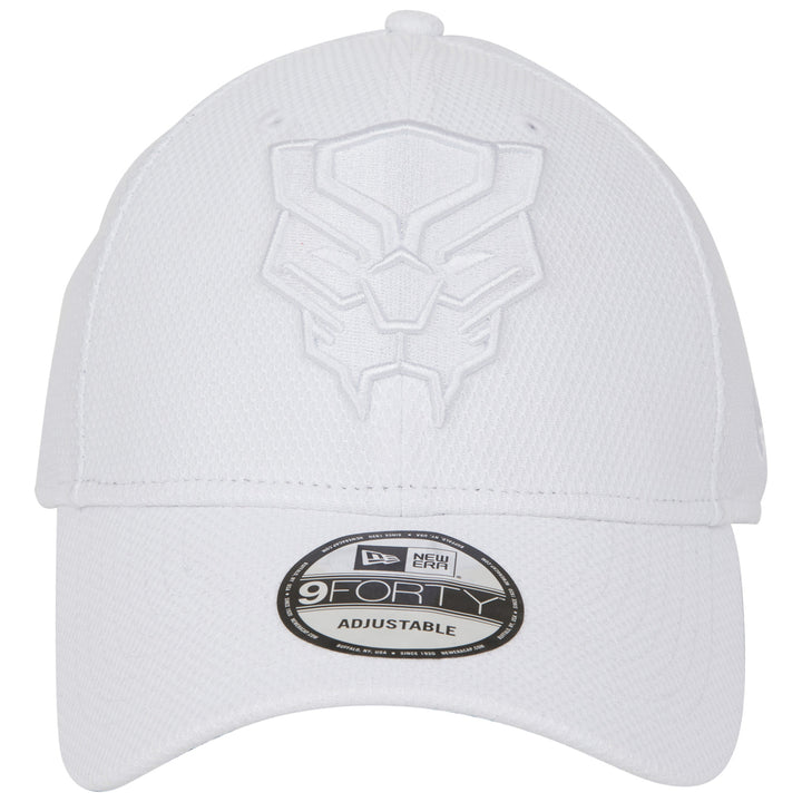 Black Panther White on White Era 9Forty Adjustable Hat Image 2