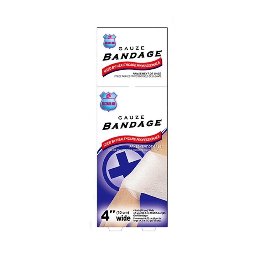 Instant Aid- 4 Inch Wide Gauze Bandage (Pack of 3) By Purest Image 1