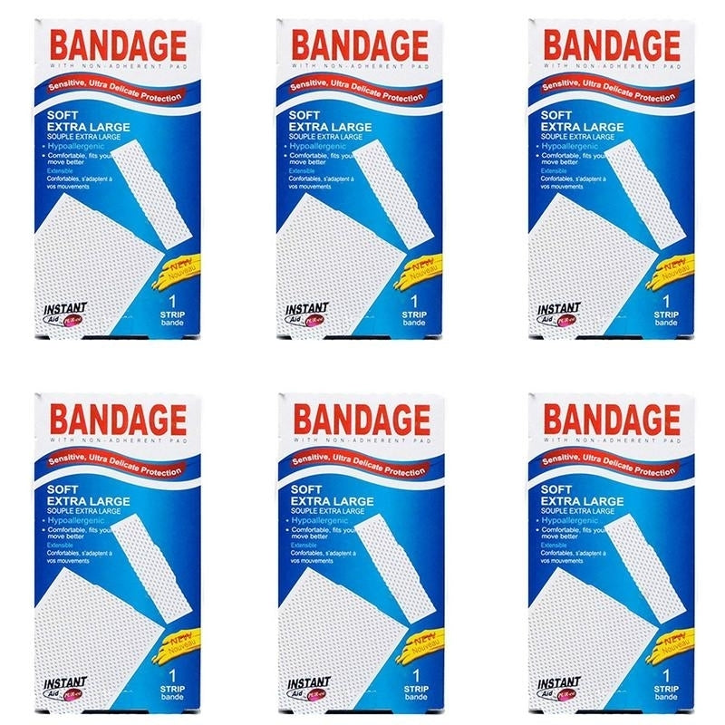 Instant Soft Extra Large Bandage (1 Strip In 1 Pack) (Pack of 6) By Purest Image 1