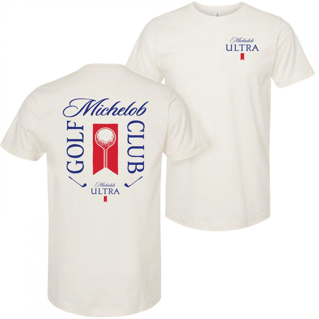 Michelob Golf Club Beige Colorway Front and Back Print T-Shirt Image 1