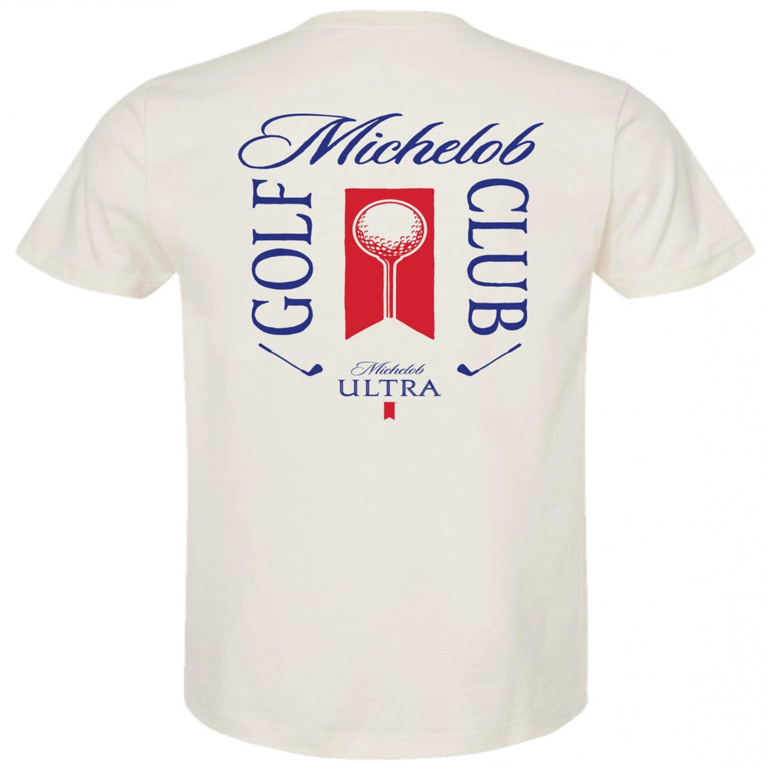 Michelob Golf Club Beige Colorway Front and Back Print T-Shirt Image 3