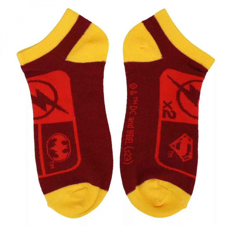 The Flash Worlds Collide 5-Pair Pack of Ankle Socks Image 3