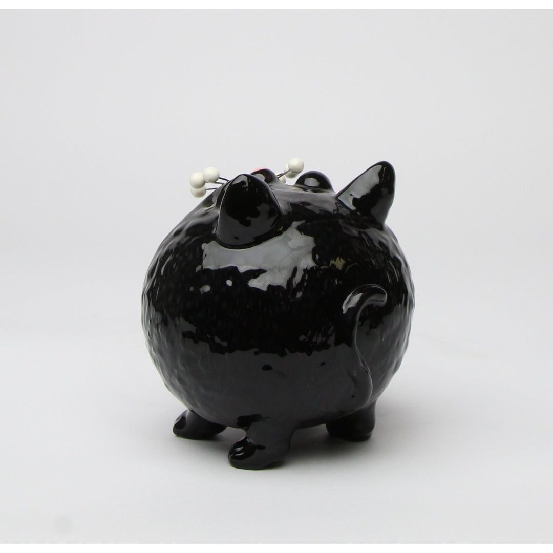 Ceramic Black Cat Candy Bowl or Key Holder 5.25in for Cat Image 4