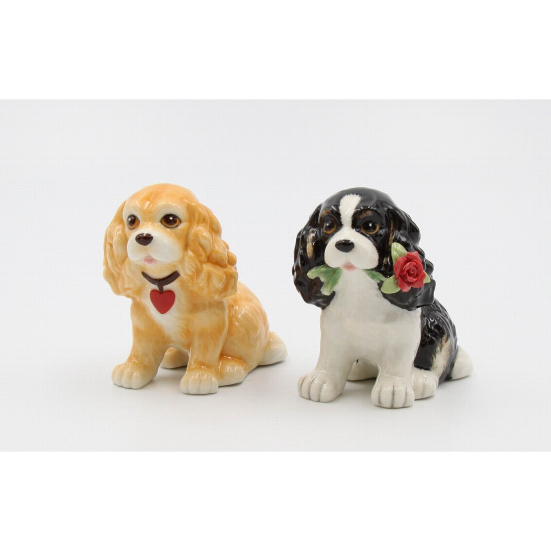 Cocker Spaniel Ceramic Salt and Pepper Shakers 3.25" Image 2