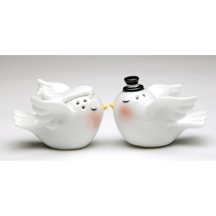 Bride and Groom Dove Salt and Pepper Shakers Kitchen Gift Image 3