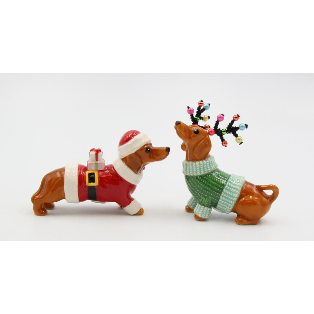 Ceramic Dachshund Salt and Pepper Shakers Image 2