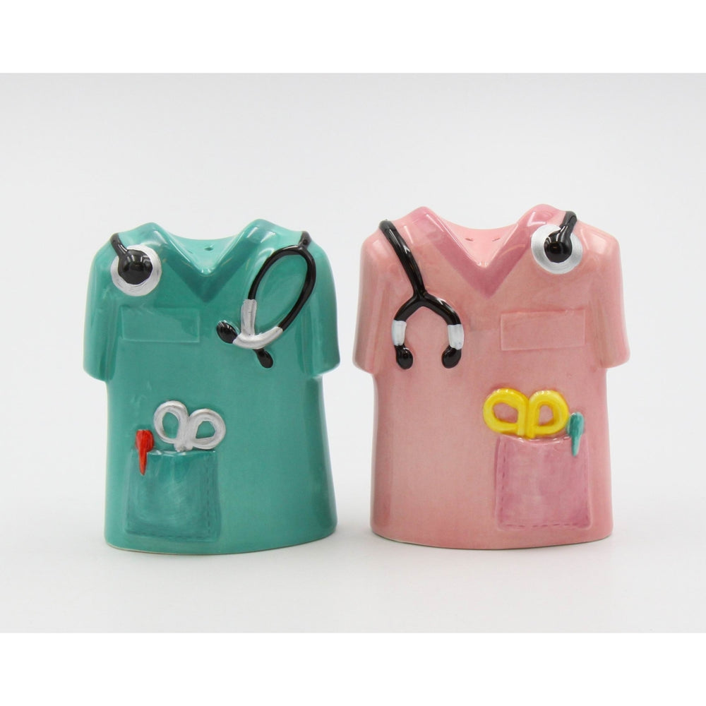 Healthcare Heroes Nurse Scrubs Salt and Pepper Shakers Gift Set Image 2