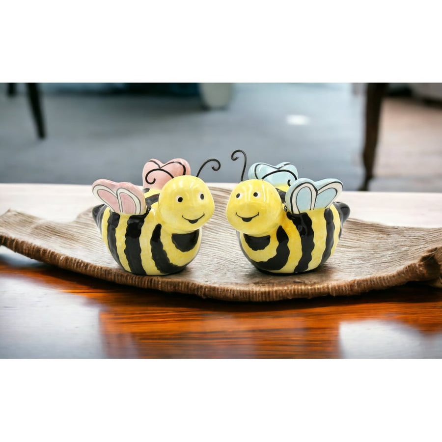 Ceramic Honey Bee Salt and Pepper Shakers Image 1