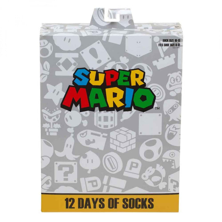 Super Mario Bros. 12 Days of Socks 12-Pair Pack of Socks Image 2