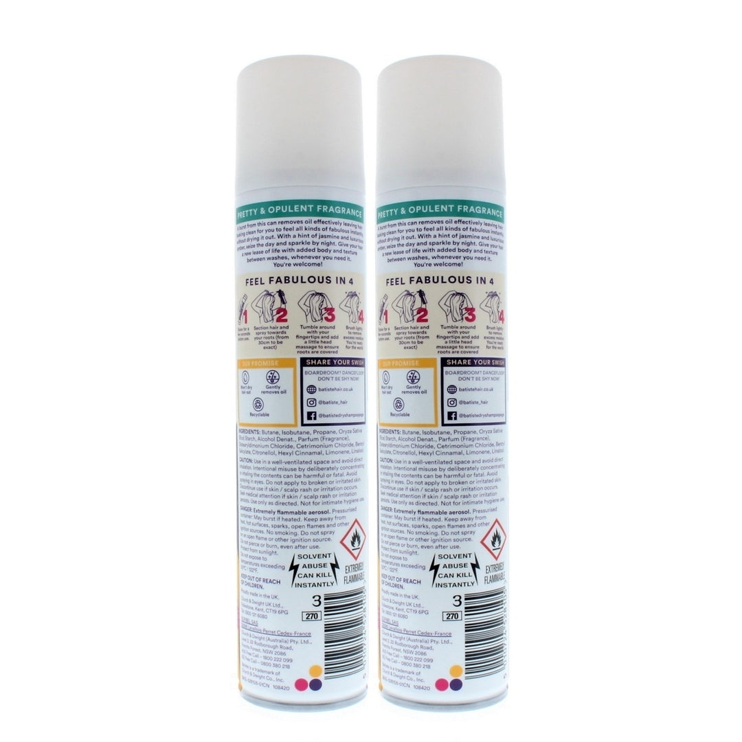 Batiste Dry Shampoo Oriental Jasmine Opulence 200ml/120g (2-Pack) Image 3