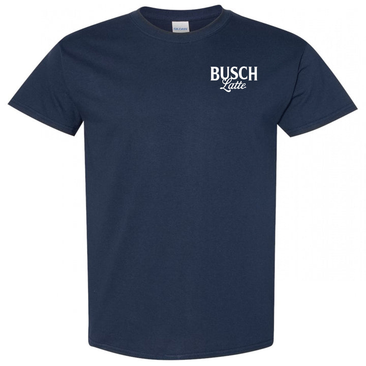 Busch Latte Bad Day To Be a Can Navy Front and Back Print T-Shirt Image 2