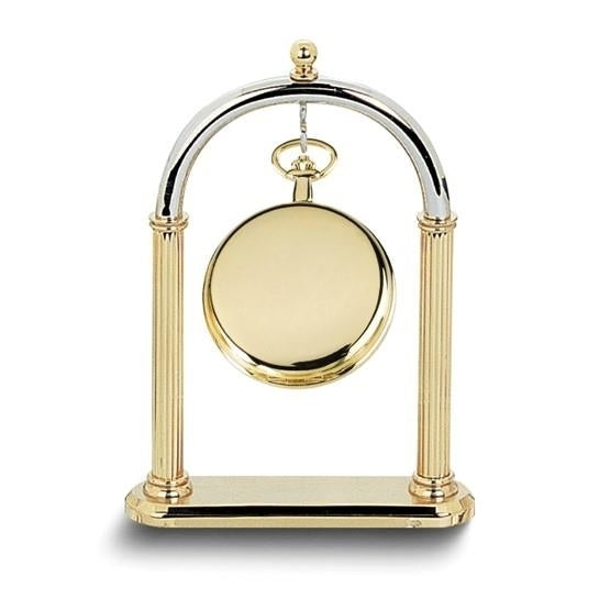 Charles Hubert 14k Gold-plated Pocket Watch Stand Image 3