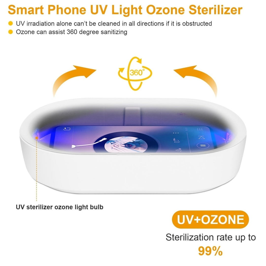 UV Light Sanitizer Box Portable 10W Phone Wireless Charging Disinfection Lamp with Aroma Diffuser Sterilizing Box For Image 3