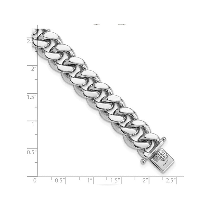 Mens Sterling Silver Curb Chain Bracelet 8.5 Inches Image 3