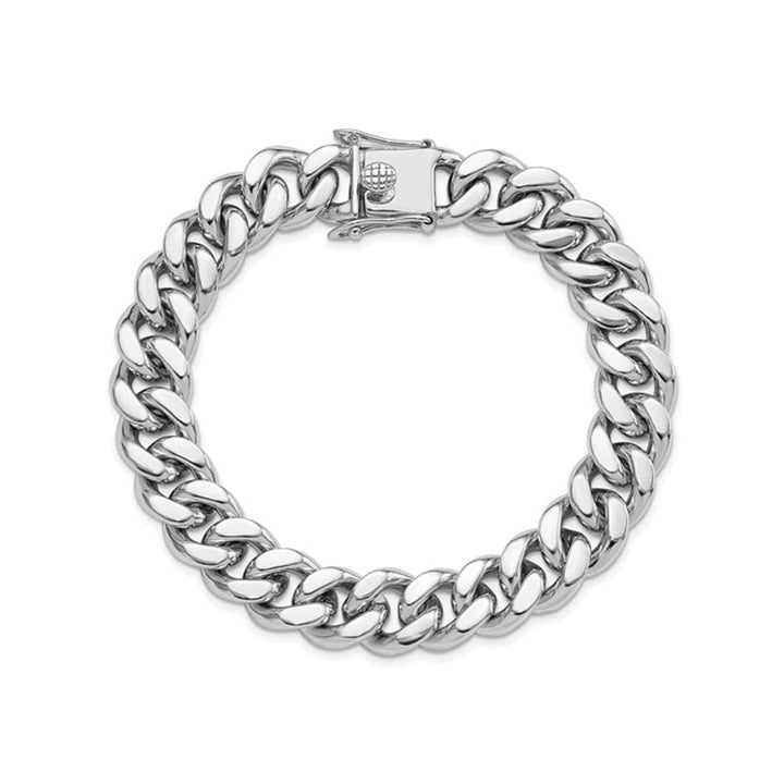Mens Sterling Silver Curb Chain Bracelet 8.5 Inches Image 4