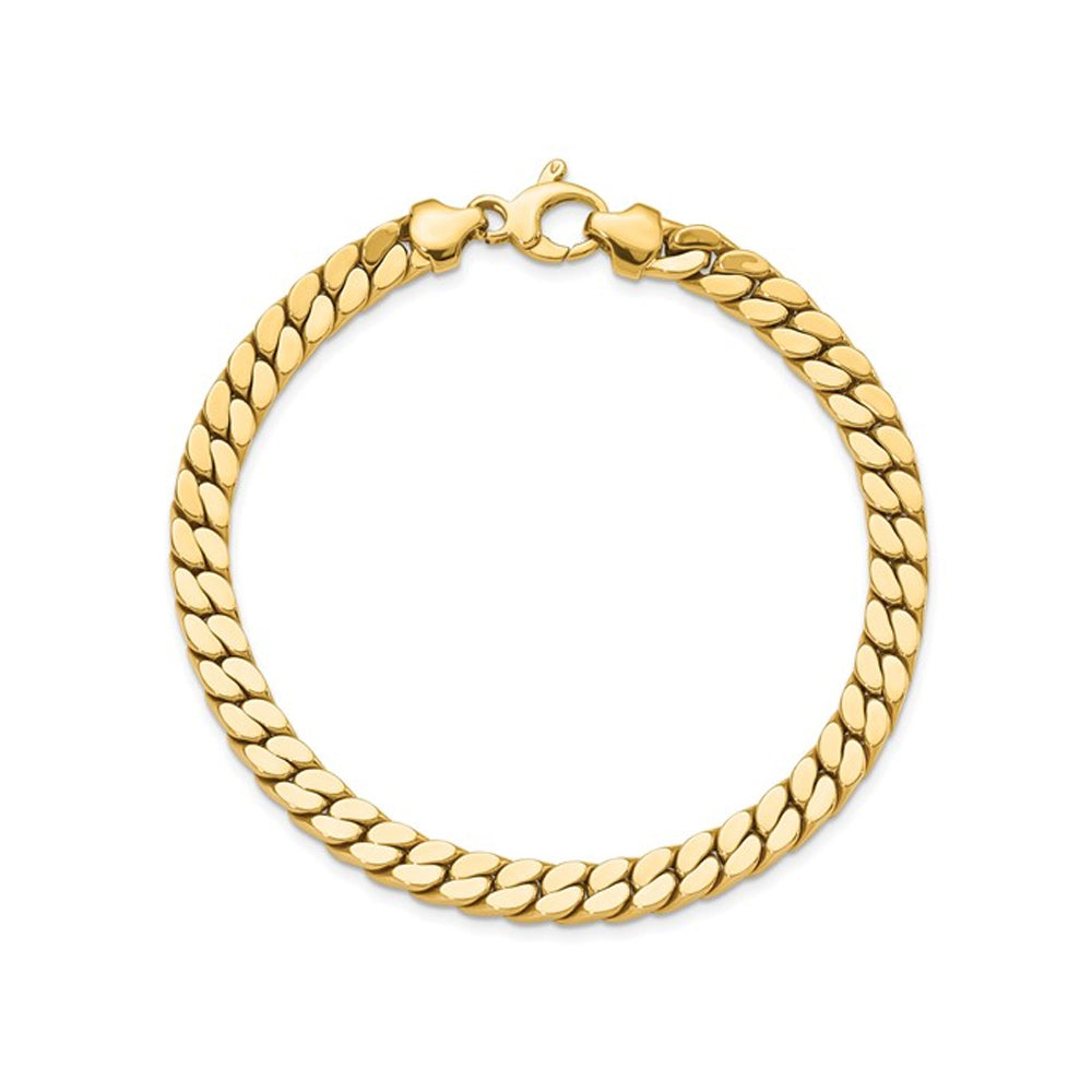Mens 14K Yellow Gold Polished Fancy Link Bracelet (8.5 Inches) Image 4
