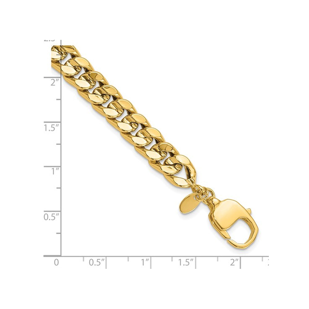 Mens 14K Yellow Gold Polished Curb Link Bracelet (8 Inches) Image 3