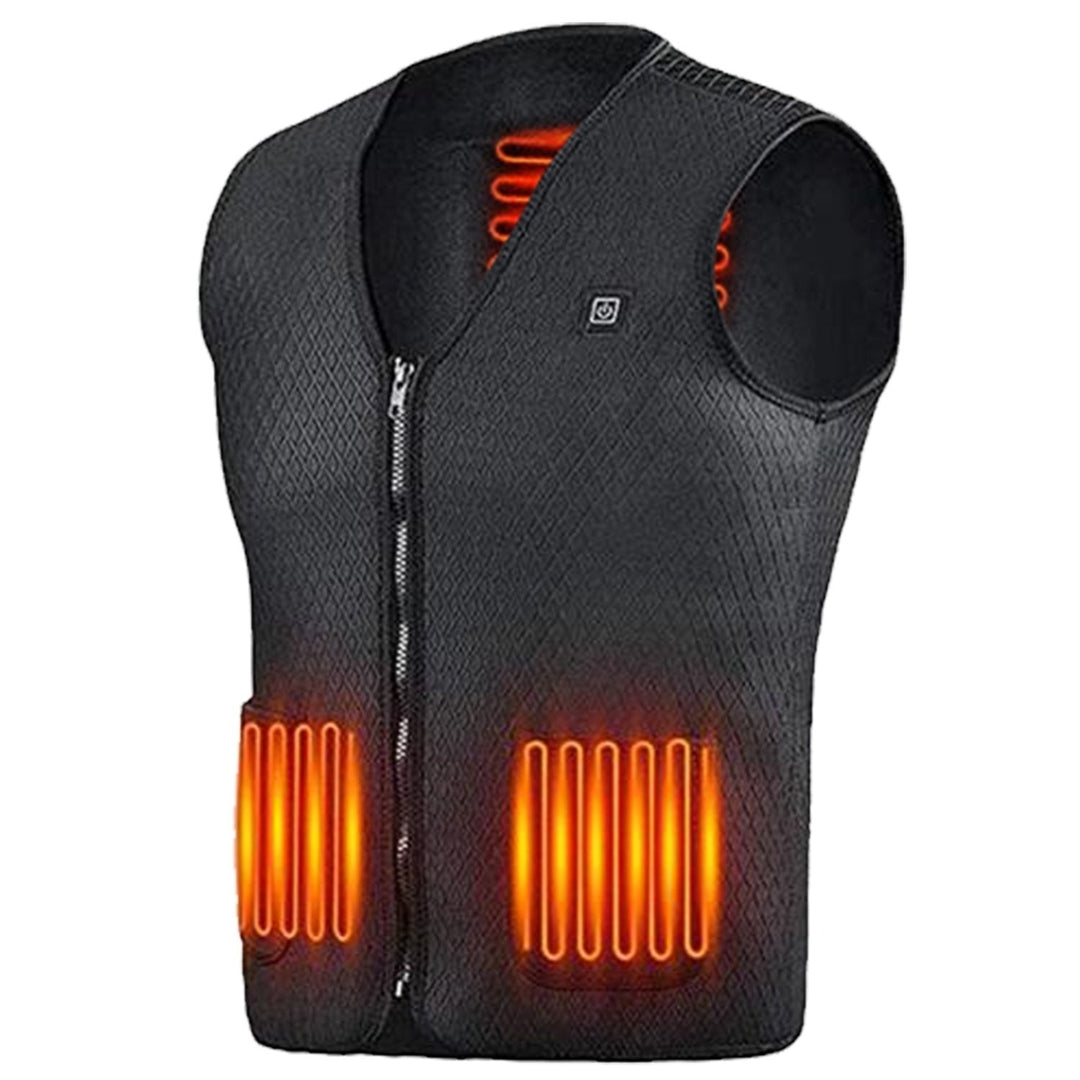 Heat Jacket Vest 3 Heating Gear Adjustable USB Heated Vest Warm Heat Coat Vest Image 3