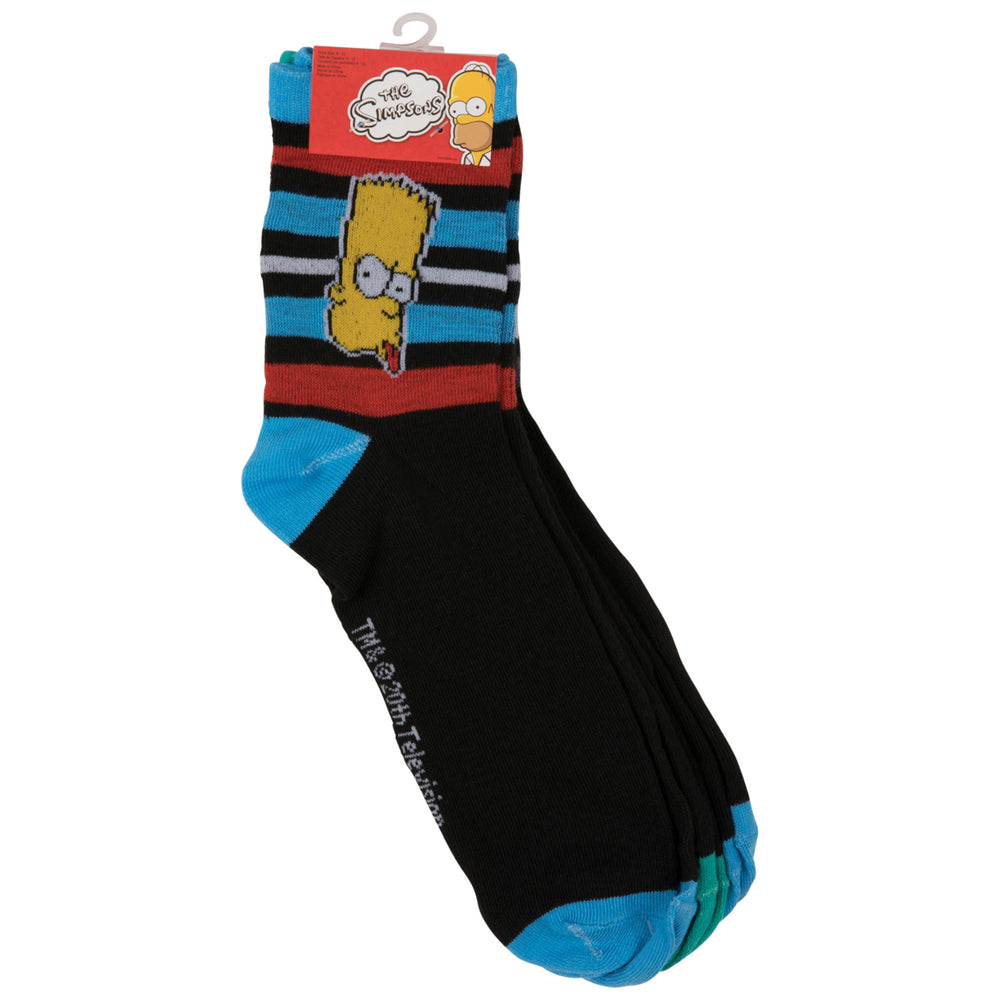 The Simpsons Homer Bart and Krusty 3-Pack of Quarter Socks Image 2