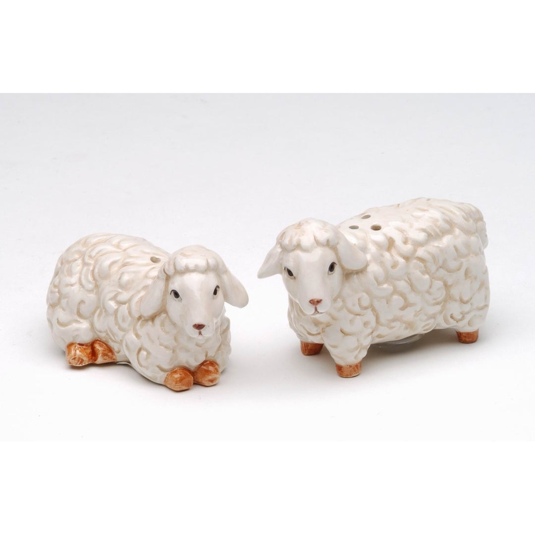 Ceramic Mini Sheep Salt and Pepper Shakers 2.5 Inch Image 3