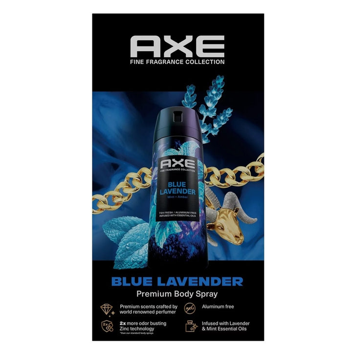 Axe Fine Fragrance Collection Premium Deodorant Body Spray Blue Lavender (3 Ct) Image 2