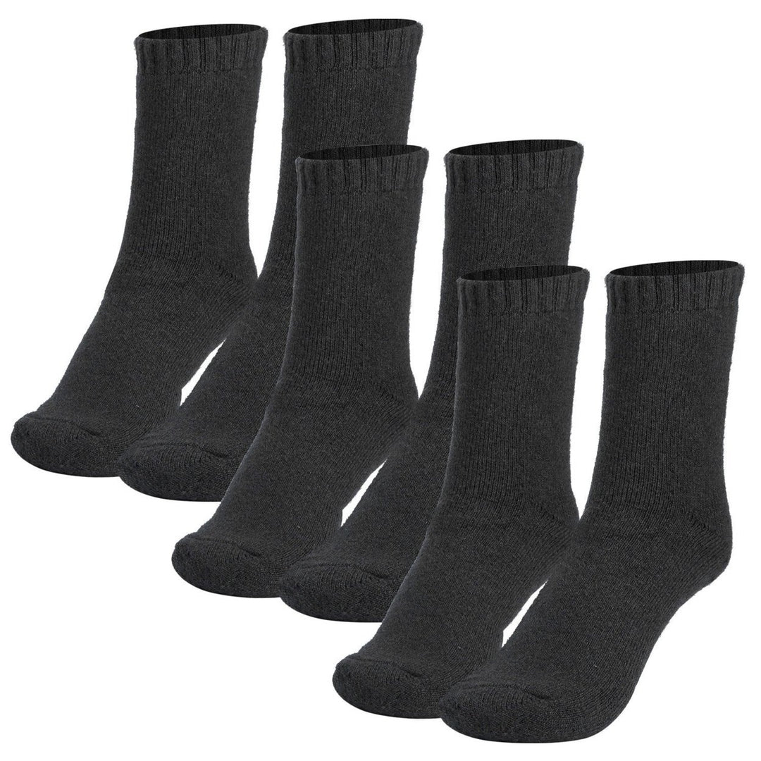 3 Pairs Men Warm Wool Socks Soft Cozy Winter Thermal Socks For Men Thick Heat-Trapping Moisture Wicking Socks Image 2