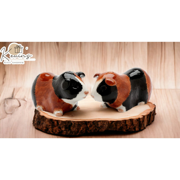 Hand Painted Ceramic Guinea Pig Salt and Pepper Shakers Image 1