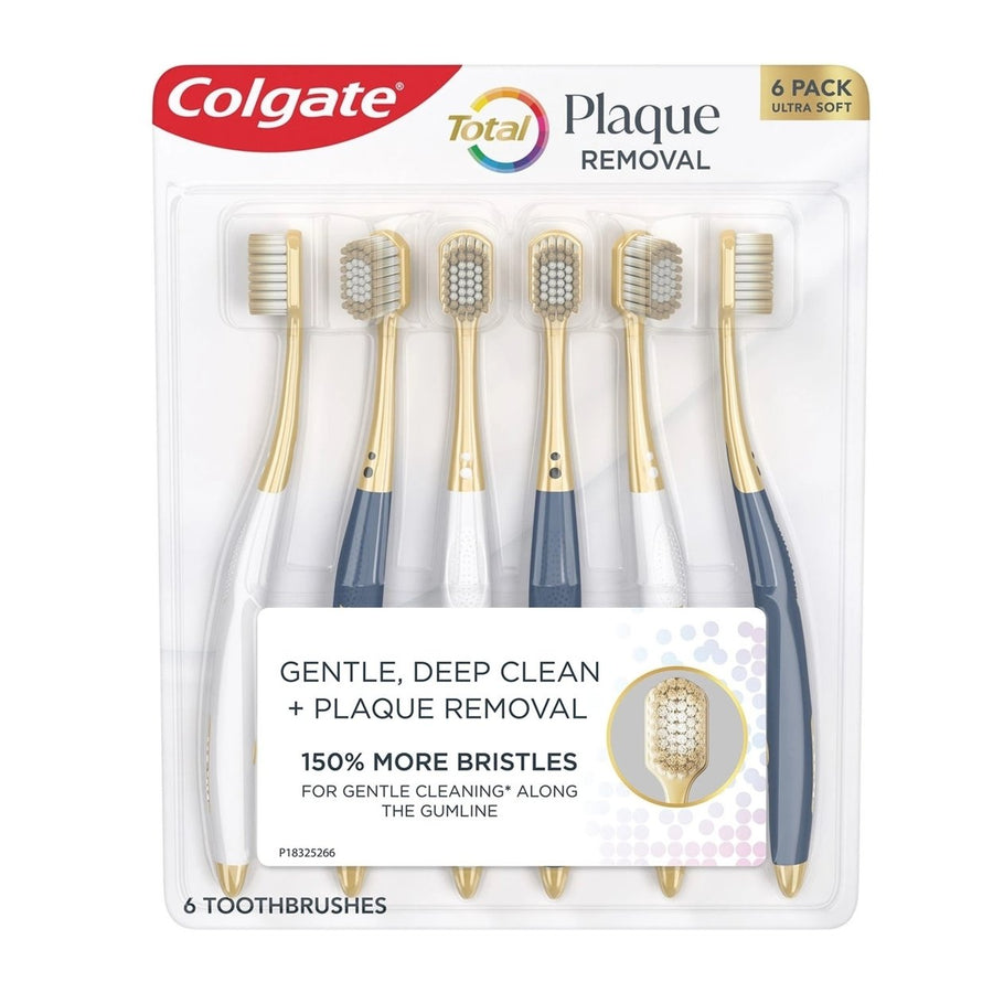 Colgate Total Plaque Removal Manual Toothbrush Ultra Soft (6 Pack) Image 1