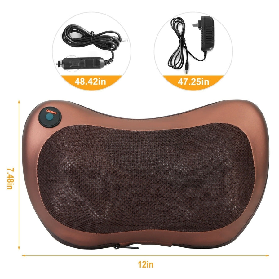 Back Neck Massage Pillow Thermotherapy Kneading Manipulation Massager Car Massage Pillow Image 1