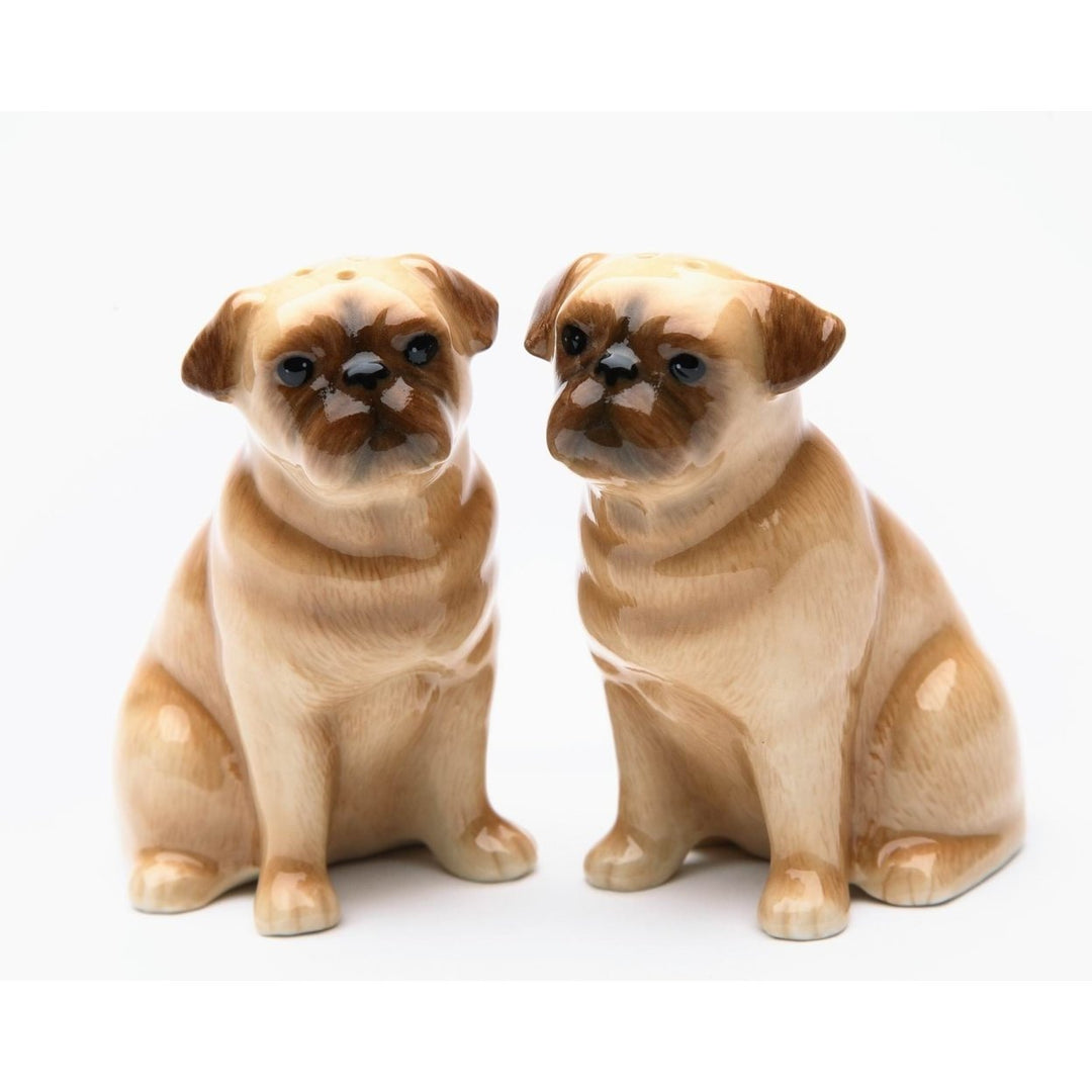 Ceramic Pug Dog Salt and Pepper Shakers Gift for Dog Lovers 3x2x3.5 Image 3