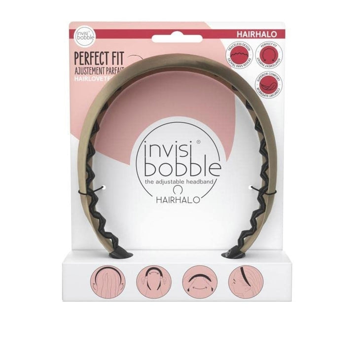 Invisibobble HAIRHALO The Adjustable Headband Lets Get Fizzycal Metallic Champagne Image 1