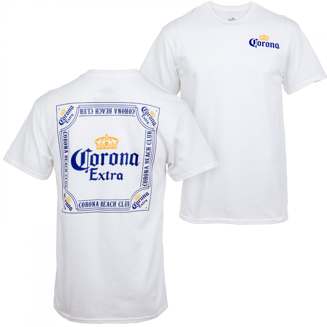 Corona Extra Beach Club Front and Back Print T-Shirt Image 1