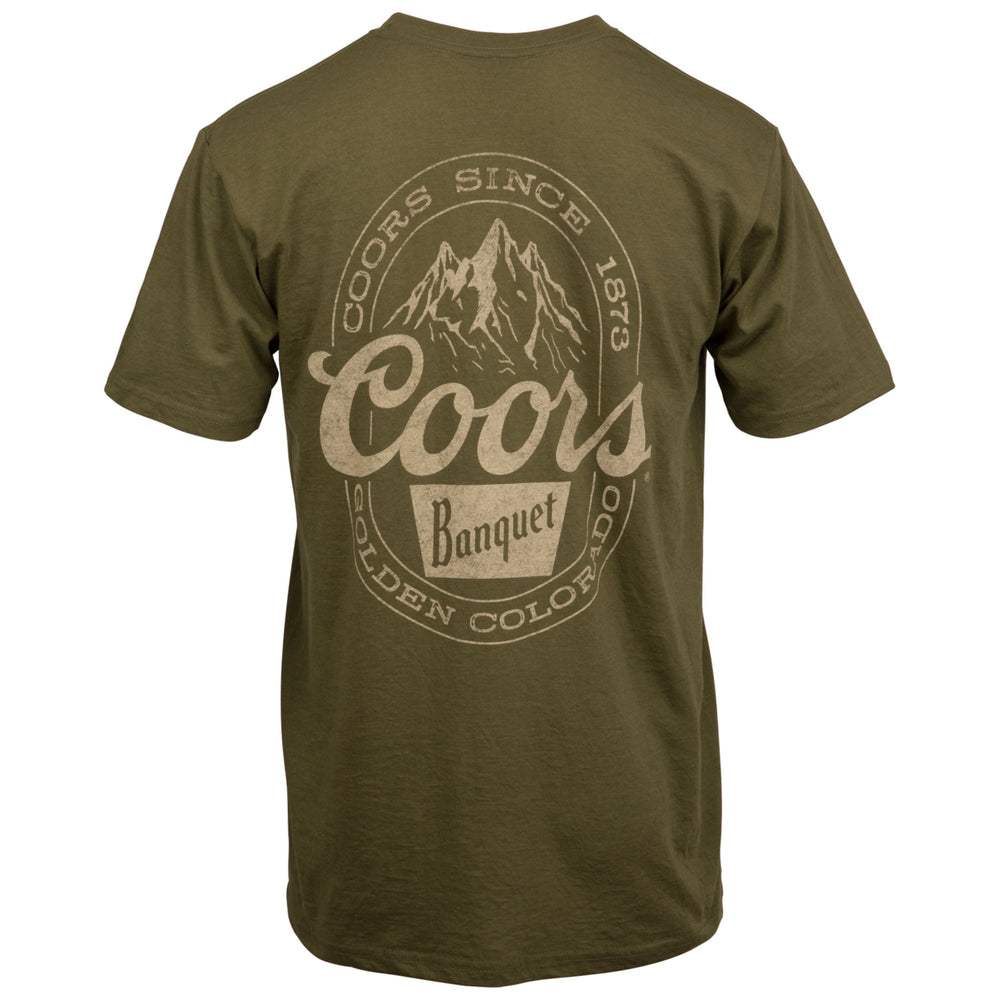 Coors Banquet Mountain Logo Front and Back Print T-Shirt Image 2