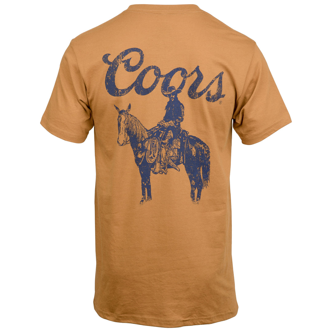 Coors Cowboy Print Front and Back Print T-Shirt Image 3