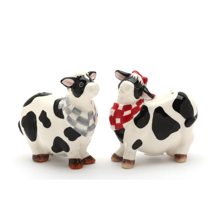 Hand Painted Ceramic Cow Salt and Pepper Shakers Gift Image 3