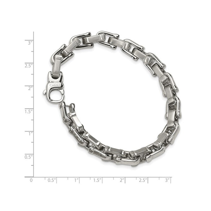 Mens Stainless Steel Link Bracelet (8.5 Inch) Image 3